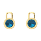 Nova earring attachments in a plain bezel setting with round London Blue Topaz Gardiner Brothers