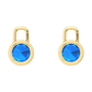 Nova earring attachments in a plain bezel setting with round Swiss Blue Topaz Gardiner Brothers
