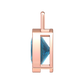 Nova pendant attachment in a plain bezel setting with cushion shaped London Blue Topaz Gardiner Brothers