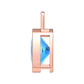 Nova pendant attachment in a plain bezel setting with cushion shaped Swiss Blue Topaz Gardiner Brothers