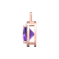Nova diamond set pendant attachment set with a cushion shaped Amethyst Gardiner Brothers