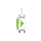 Nova diamond set pendant attachment set with a cushion shaped Peridot Gardiner Brothers
