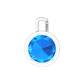 Nova pendant attachment in a plain bezel setting with round Swiss Blue Topaz Gardiner Brothers