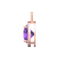 Nova diamond set pendant attachment set with a round Amethyst Gardiner Brothers