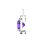 Nova diamond set pendant attachment set with a round Amethyst Gardiner Brothers