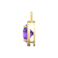 Nova diamond set pendant attachment set with a round Amethyst Gardiner Brothers