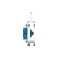 Nova diamond set pendant attachment set with a round London Blue Topaz Gardiner Brothers