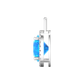 Nova diamond set pendant attachment set with a round Swiss Blue Topaz Gardiner Brothers
