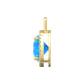 Nova diamond set pendant attachment set with a round Swiss Blue Topaz Gardiner Brothers