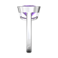 Nova cushion shaped Amethyst ring set in a plain bezel setting Gardiner Brothers