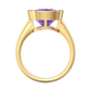 Nova cushion shaped Amethyst ring set in a plain bezel setting Gardiner Brothers