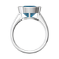 Nova cushion shaped London Blue Topaz ring set in a plain bezel setting Gardiner Brothers
