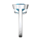 Nova cushion shaped London Blue Topaz ring set in a plain bezel setting Gardiner Brothers