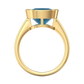 Nova cushion shaped London Blue Topaz ring set in a plain bezel setting Gardiner Brothers