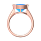 Nova cushion shaped Swiss Blue Topaz ring set in a plain bezel setting Gardiner Brothers