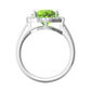 Nova round Peridot ring with a halo of diamonds Gardiner Brothers