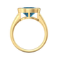 Nova round London Blue Topaz ring set in a plain bezel setting Gardiner Brothers