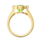 Nova round Peridot ring set in a plain bezel setting Gardiner Brothers
