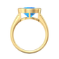 Nova round Swiss Blue Topaz ring set in a plain bezel setting Gardiner Brothers