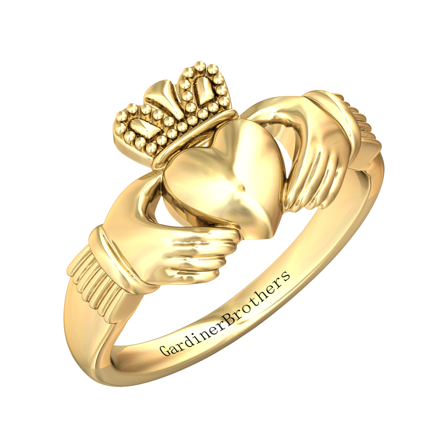 Claddagh Ring - 12mm Gardiner Brothers 9ct Yellow Gold Medium