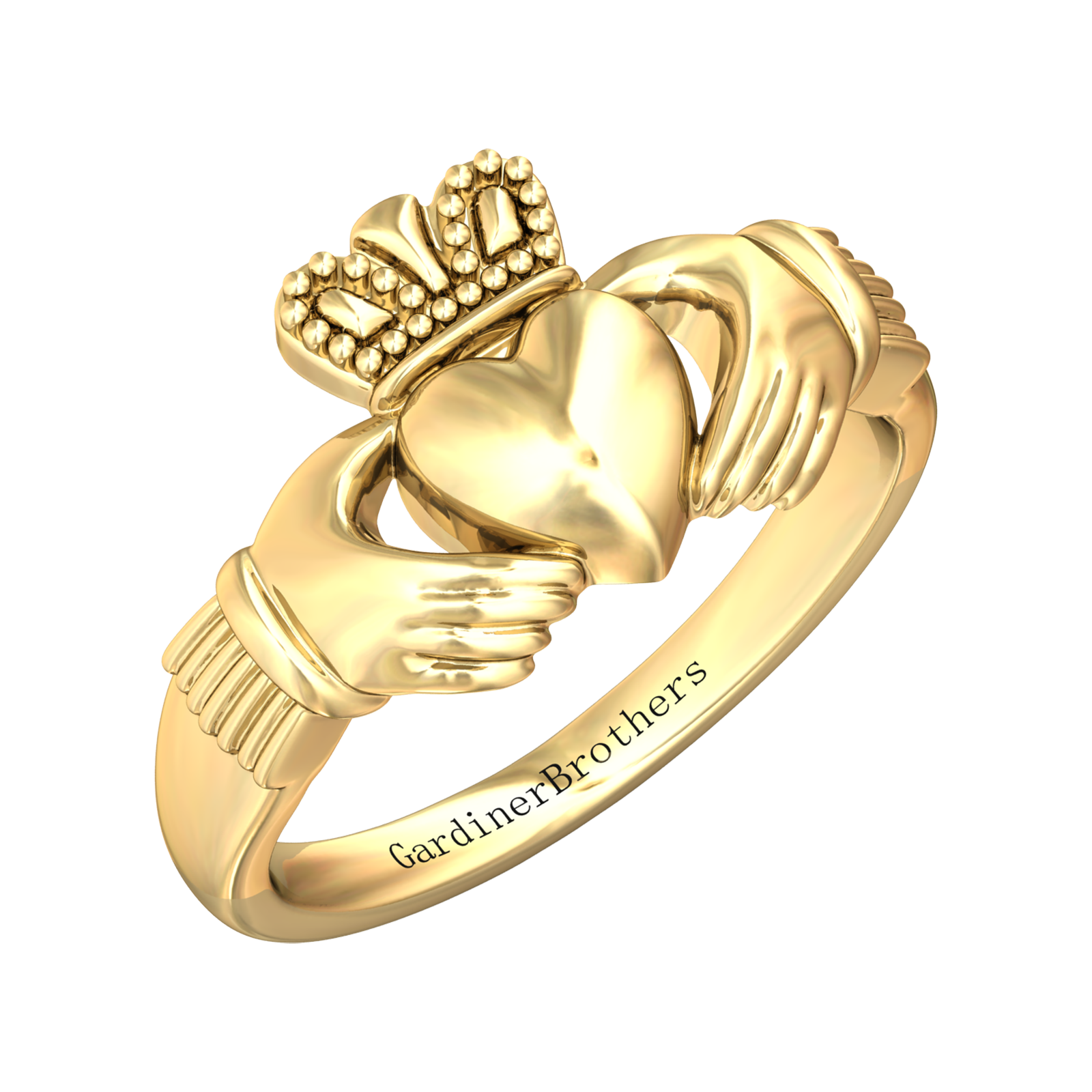 Claddagh Ring - 12mm Gardiner Brothers 9ct Yellow Gold Medium