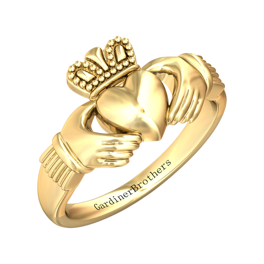 Claddagh Ring - 12mm Gardiner Brothers 9ct Yellow Gold Medium