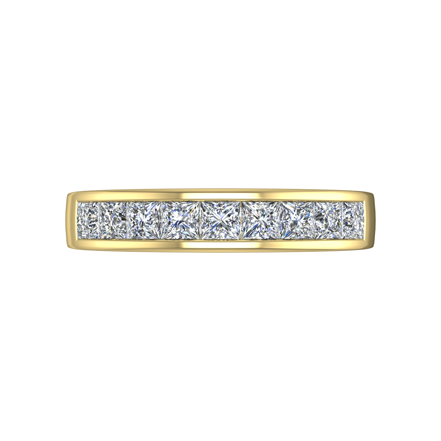 Princess Cut 9 Stone Diamond Wedding Band  gardiner-brothers   