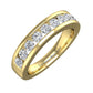 Round Brilliant Cut 9 Stone Diamond Set Wedding Band  gardiner-brothers 0.12cts 18ct Yellow Gold 