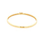 Yellow Gold 3mm Solid 'D Shape' medium weight profile bangle Gardiner Brothers