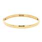 Yellow Gold 6mm Solid 'D Shape' medium weight profile bangle Gardiner Brothers
