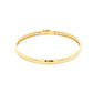 Yellow Gold 4mm Solid 'D Shape' medium weight profile bangle Gardiner Brothers