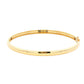 Yellow Gold 4mm Solid 'D Shape' medium weight profile bangle Gardiner Brothers