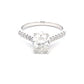 Platinum Oval Shaped Diamond Solitaire ring with diamond set shoulders - 1.76cts Gardiner Brothers
