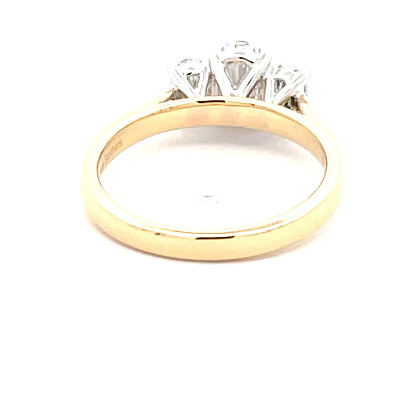 Yellow Gold Oval Shaped Diamond 3 Stone Ring - 1.06cts Gardiner Brothers