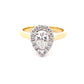 Yellow Gold Pear Shaped Diamond Halo Style Ring - 1.20cts Gardiner Brothers