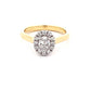 Yellow Gold Oval Shaped Diamond Halo Style Ring - 0.75cts Gardiner Brothers