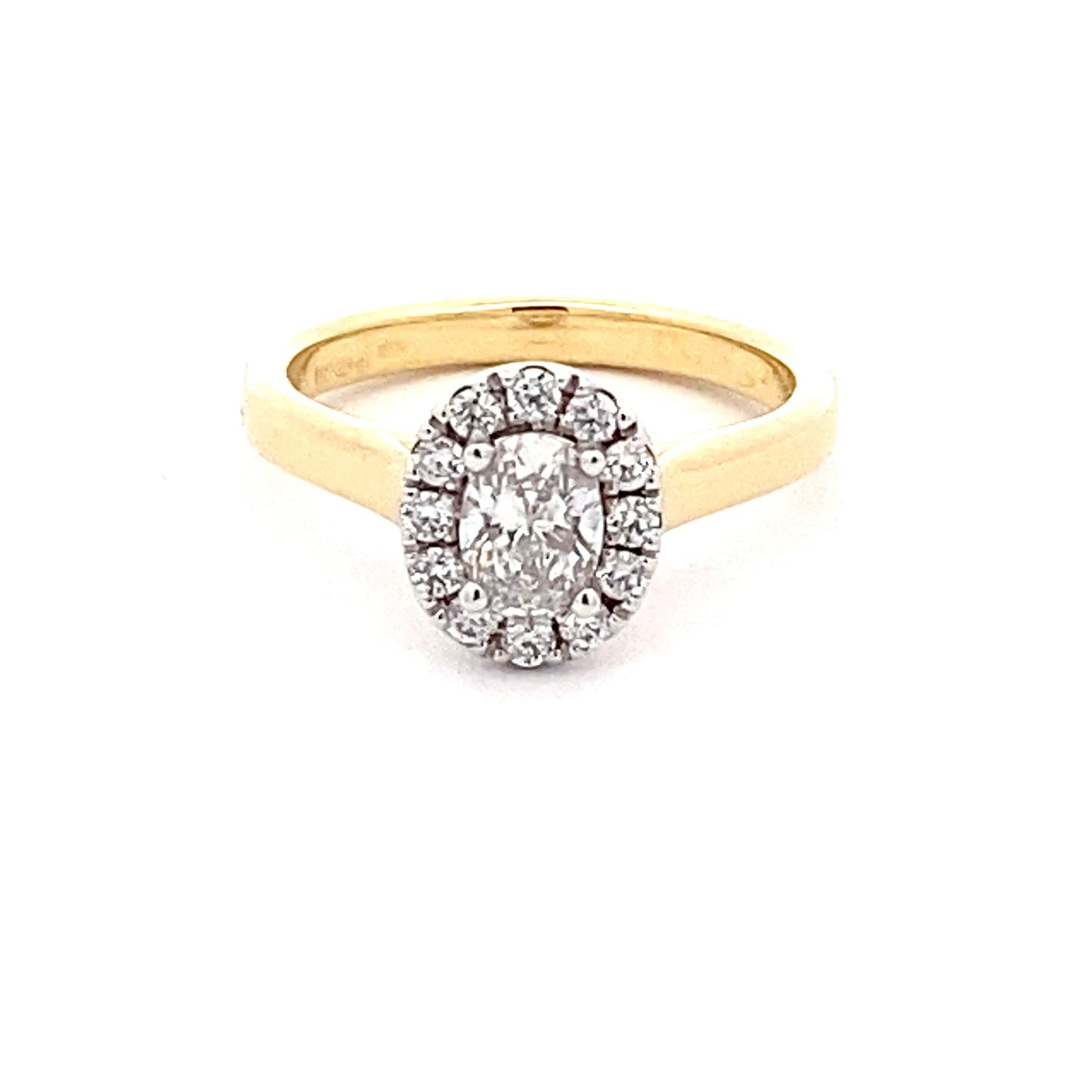 Oval Shaped Diamond Halo Style Ring - 0.75cts  Gardiner Brothers   