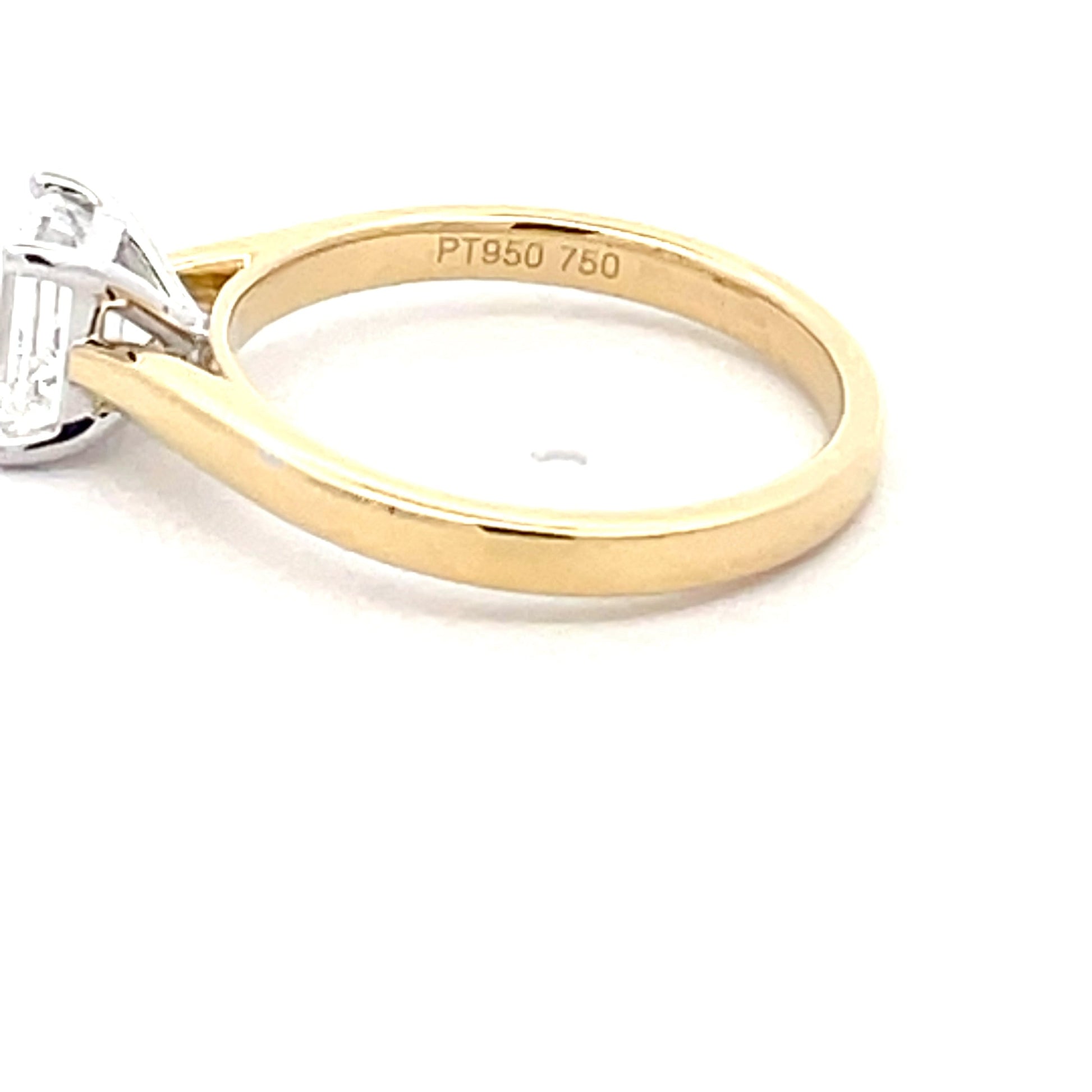 Yellow Gold Emerald Cut Diamond Solitaire Ring - 1.00cts Gardiner Brothers