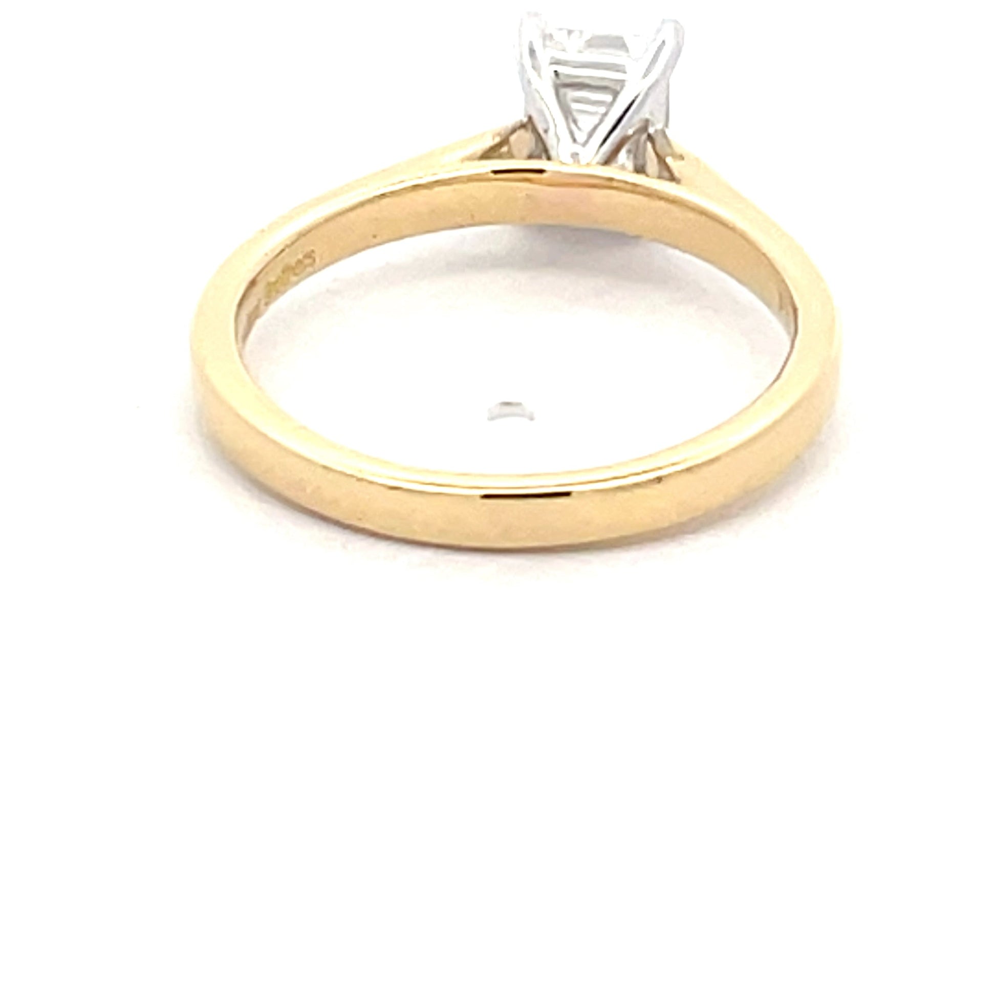 Yellow Gold Emerald Cut Diamond Solitaire Ring - 1.00cts Gardiner Brothers