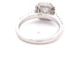 Asscher Cut Diamond Halo Cluster Style Ring - 1.39cts