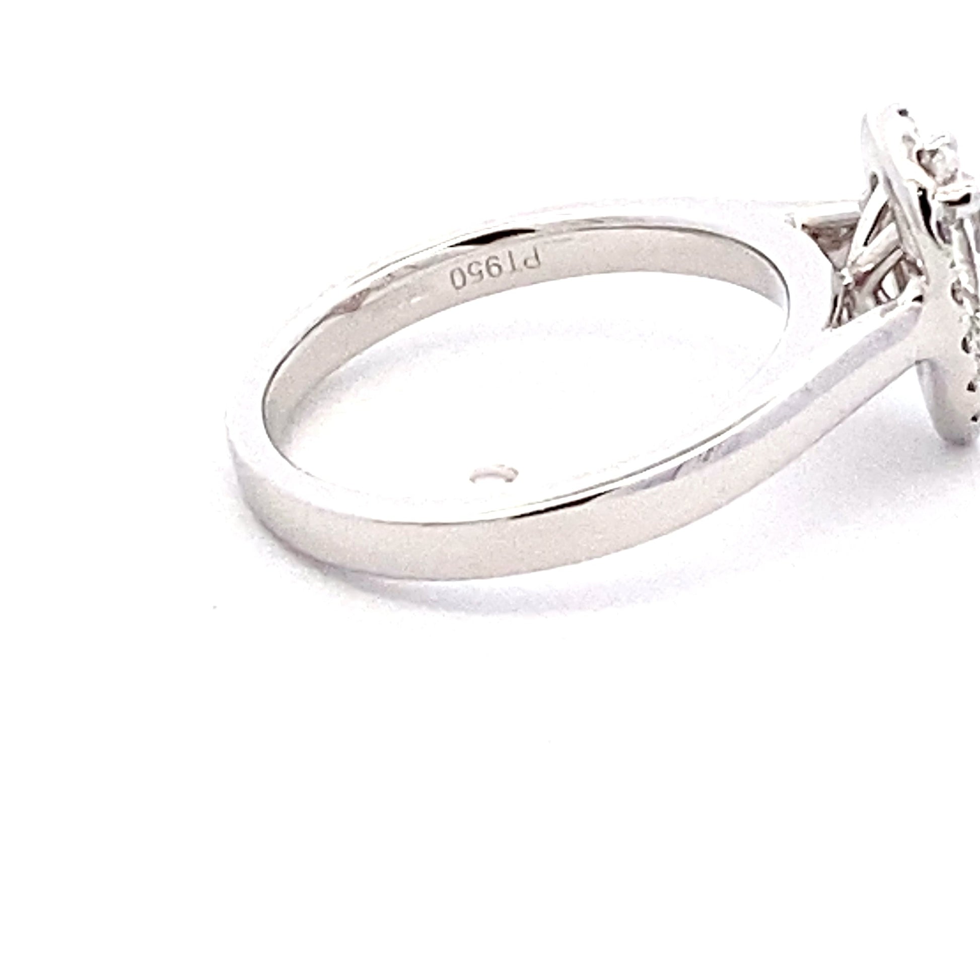 Platinum Pear Shaped Diamond Halo Style Ring - 0.88cts Gardiner Brothers