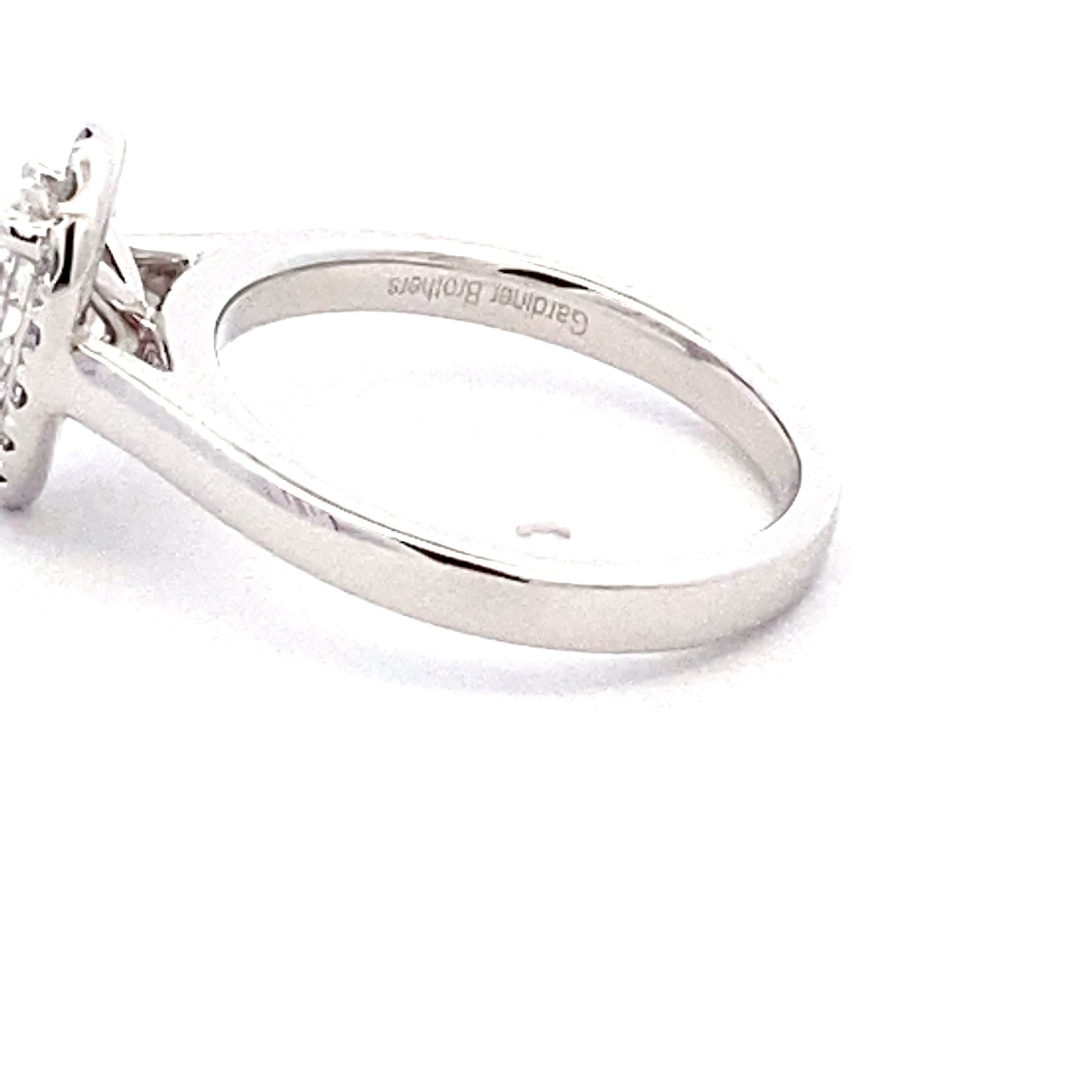 Platinum Pear Shaped Diamond Halo Style Ring - 0.88cts Gardiner Brothers