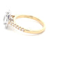 Yellow Gold Oval shaped Diamond Halo Cluster Style Ring - 1.48cts Gardiner Brothers