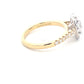 Yellow Gold Oval shaped Diamond Halo Cluster Style Ring - 1.48cts Gardiner Brothers