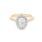 Yellow Gold Oval shaped Diamond Halo Cluster Style Ring - 1.48cts Gardiner Brothers