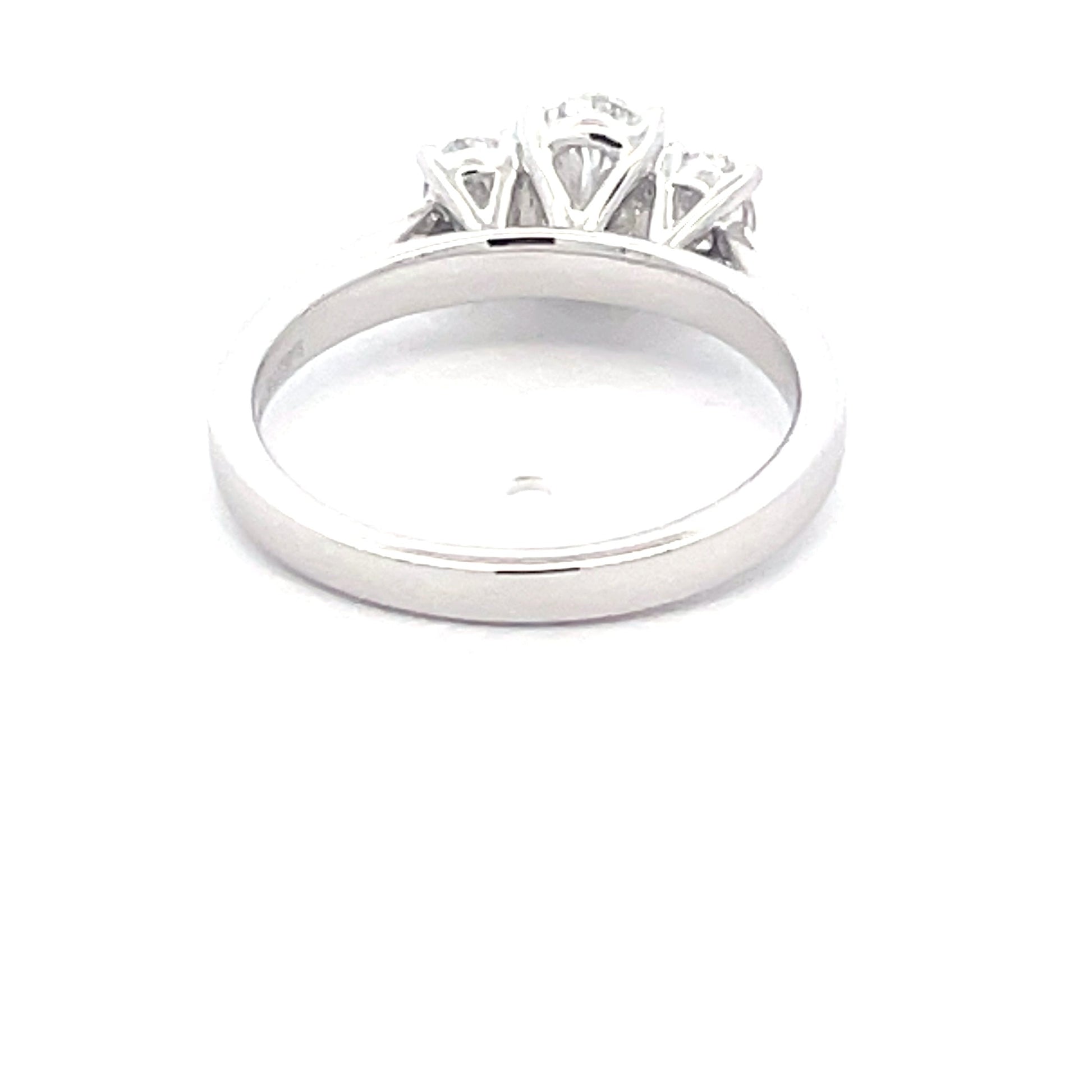 Platinum Oval Shaped Diamond 3 Stone Ring - 1.10cts Gardiner Brothers