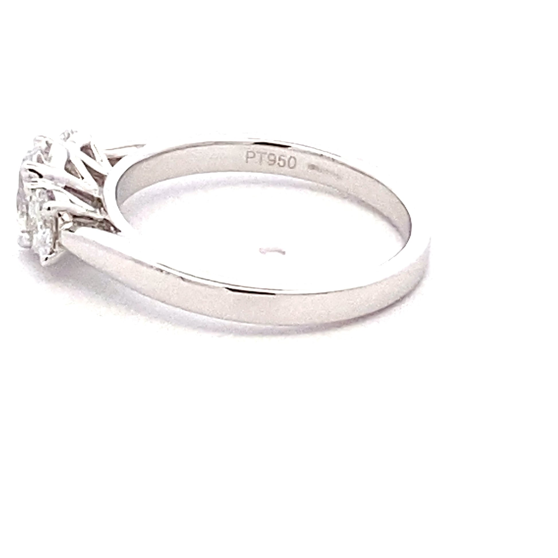 Platinum Oval Shaped Diamond 3 Stone Ring - 1.01cts Gardiner Brothers