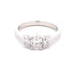 Platinum Oval Shaped Diamond 3 Stone Ring - 1.01cts Gardiner Brothers