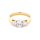 Yellow Gold Oval and Pear Shaped Diamond 3 Stone Ring - 0.81cts Gardiner Brothers