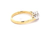 Yellow Gold Oval and Pear Shaped Diamond 3 Stone Ring - 0.81cts Gardiner Brothers